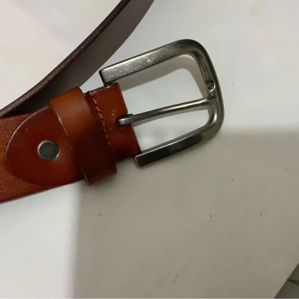 New TONLY MONDERS Belt Men’s sz 48 Brown Leather length: 60” buckle included